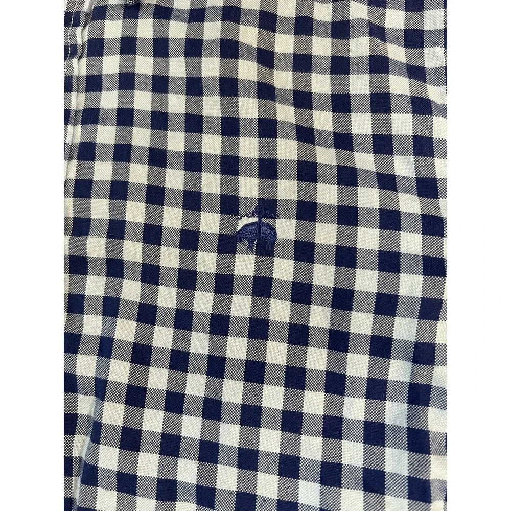 Brooks Brothers Milano Shirt Mens Small Blue Gingham Check Cotton Button Down S - Picture 4 of 6